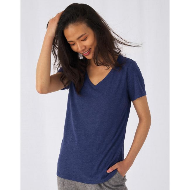 V triblend/women t-shirt heather light grey marimea xs