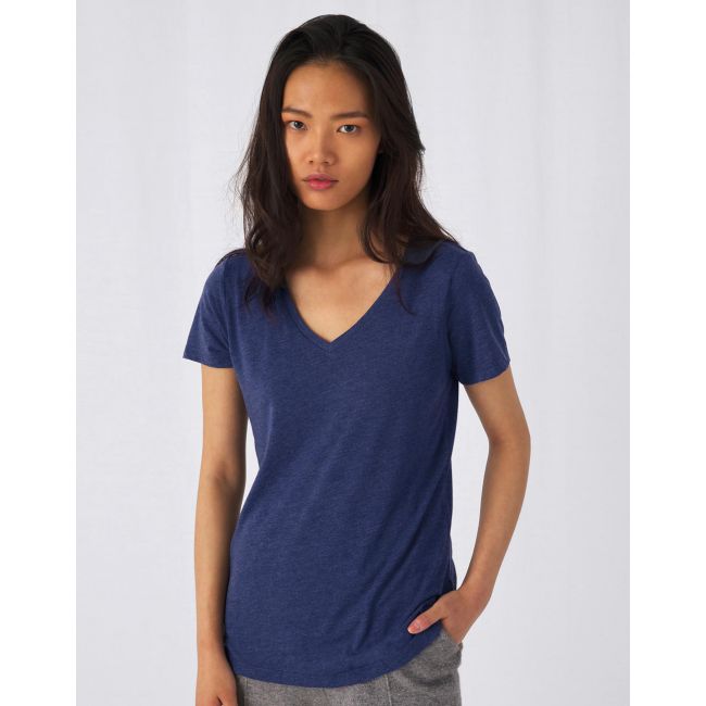 V triblend/women t-shirt heather navy marimea m