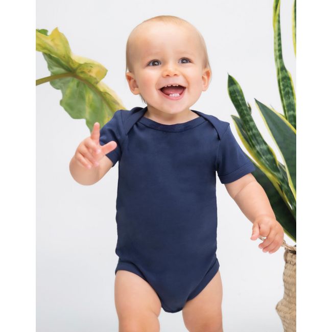 Baby bodysuit cobalt blue organic marimea 12-18