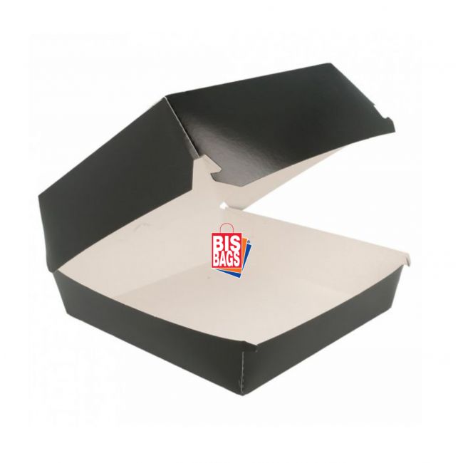 Hamburger box black - 11.7x 10.6x9cm - 100 buc