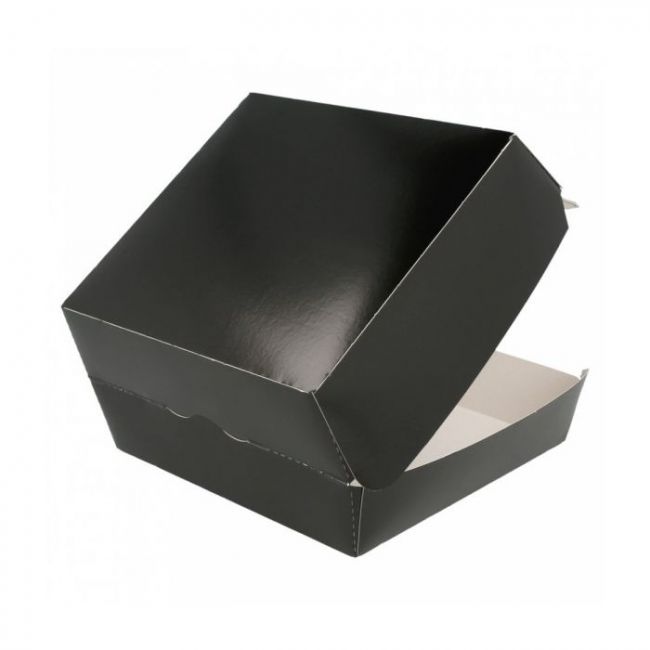 Hamburger box black - 13x13x11cm - 100 buc