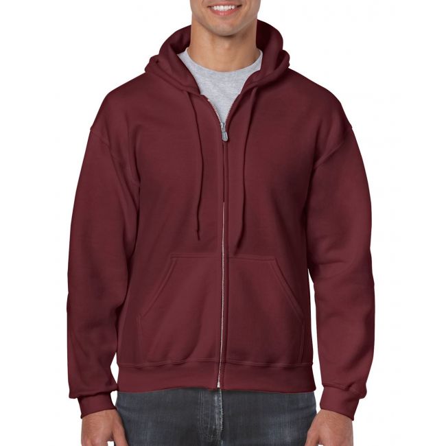 Heavy blend™ adult full zip hooded sweatshirt culoare maroon marimea 2xl