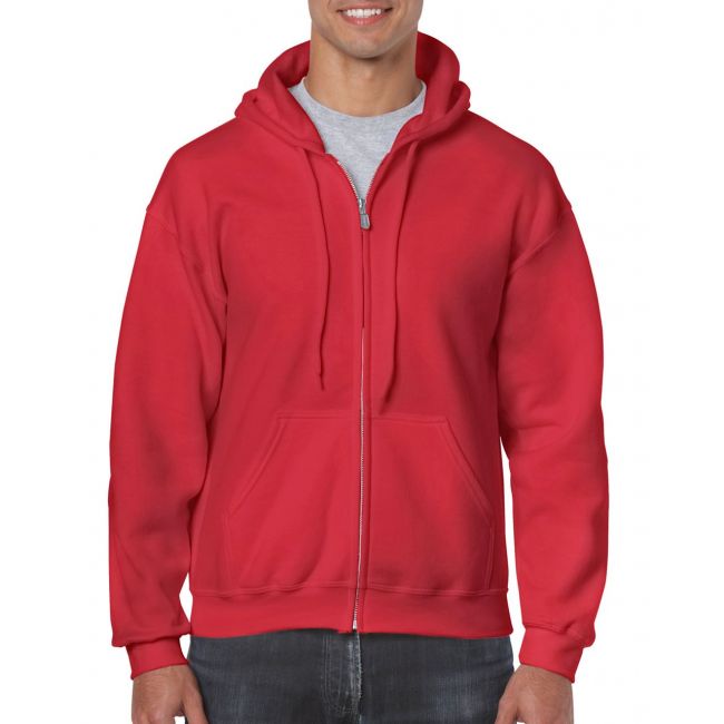 Heavy blend™ adult full zip hooded sweatshirt culoare red marimea l