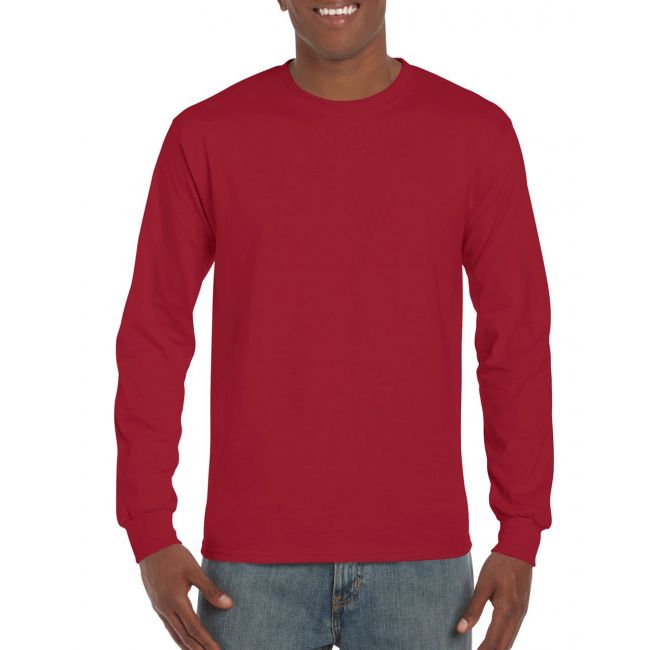 Ultra cotton™ adult long sleeve t-shirt culoare cardinal red marimea s