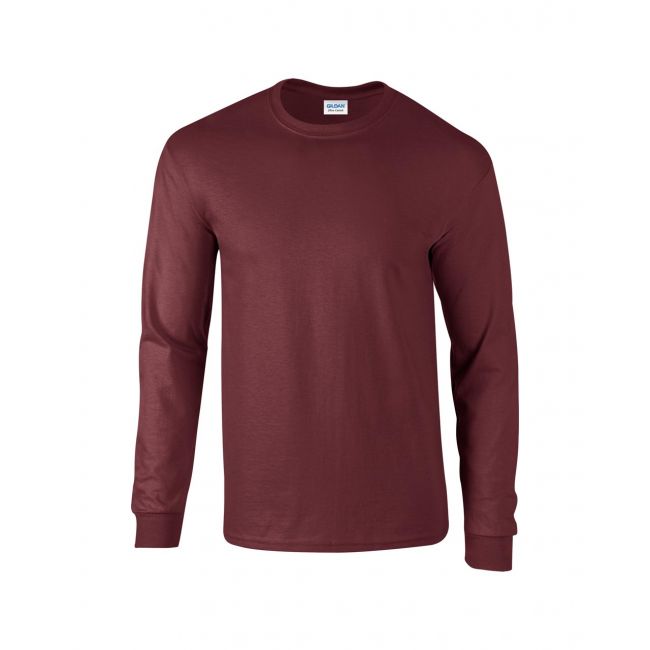 Ultra cotton™ adult long sleeve t-shirt culoare maroon marimea 2xl