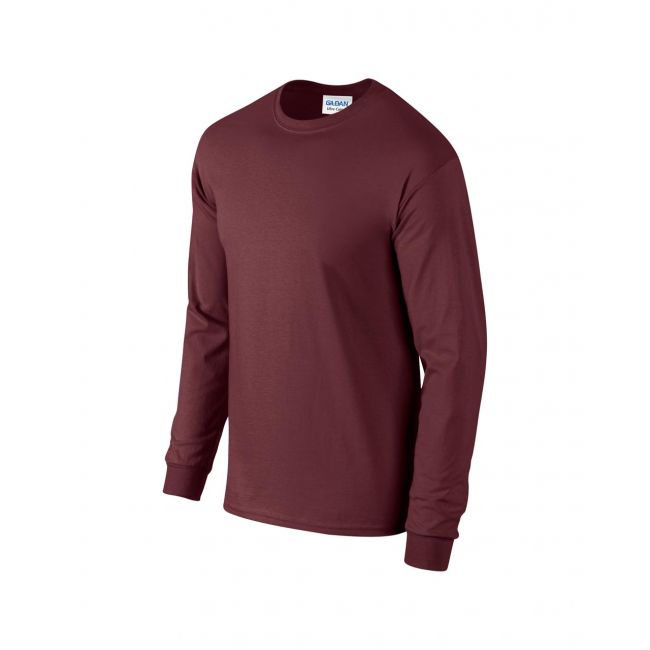 Ultra cotton™ adult long sleeve t-shirt culoare maroon marimea 2xl