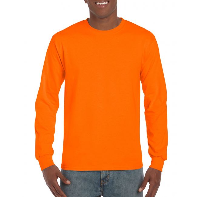 Ultra cotton™ adult long sleeve t-shirt culoare s.orange marimea m