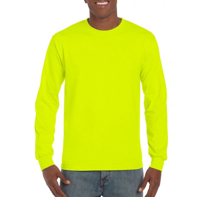 Ultra cotton™ adult long sleeve t-shirt culoare safety green marimea m