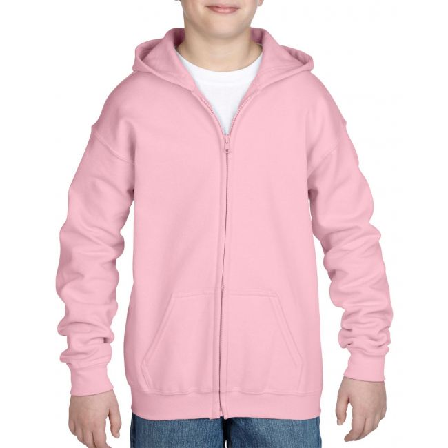 Heavy blend™ youth full zip hooded sweatshirt culoare light pink marimea l