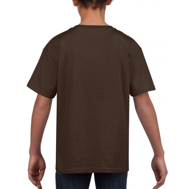 Softstyle® youth t-shirt culoare dark chocolate marimea xs