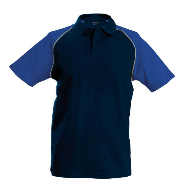 Baseball - short-sleeved polo shirt culoare navy/royal blue marimea xl