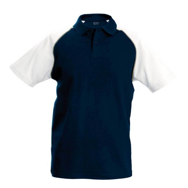 Baseball - short-sleeved polo shirt culoare navy/white marimea 2xl