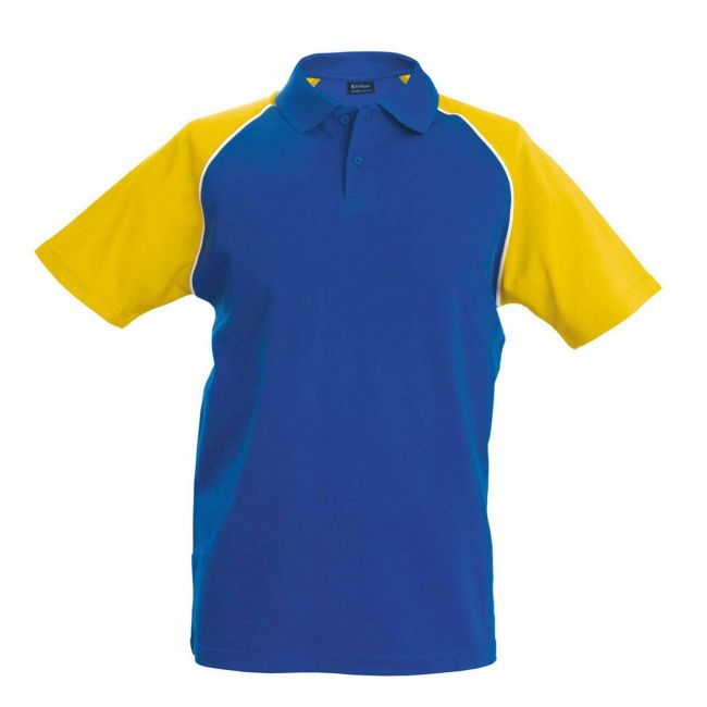 Baseball - short-sleeved polo shirt culoare royal blue/yellow marimea l