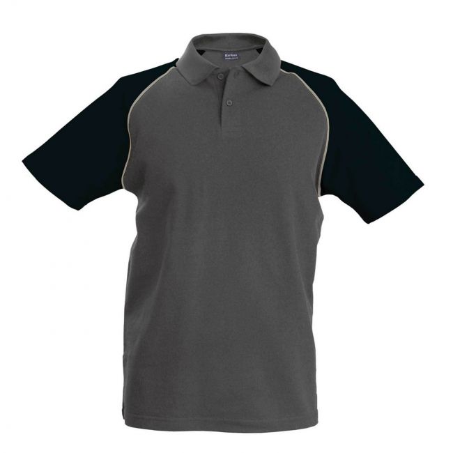 Baseball - short-sleeved polo shirt culoare slate grey/black marimea 2xl