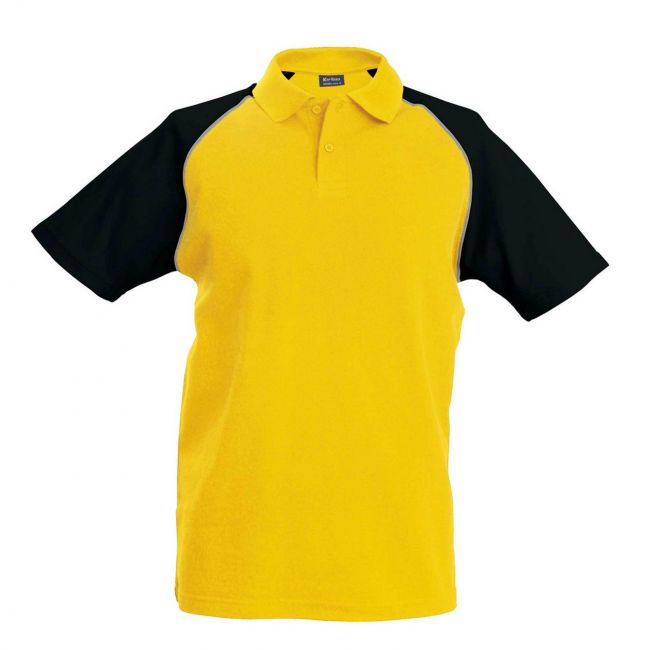 Baseball - short-sleeved polo shirt culoare yellow/black marimea xl