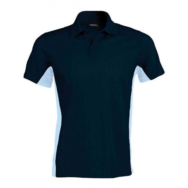 Flag - short-sleeved two-tone polo shirt culoare navy/sky blue marimea s
