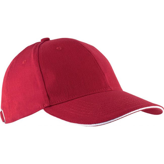 Orlando - oekotex certified 6 panel cap culoare red/white marimea u