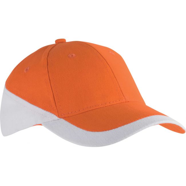 Racing - two-tone 6 panel cap culoare orange/white marimea u