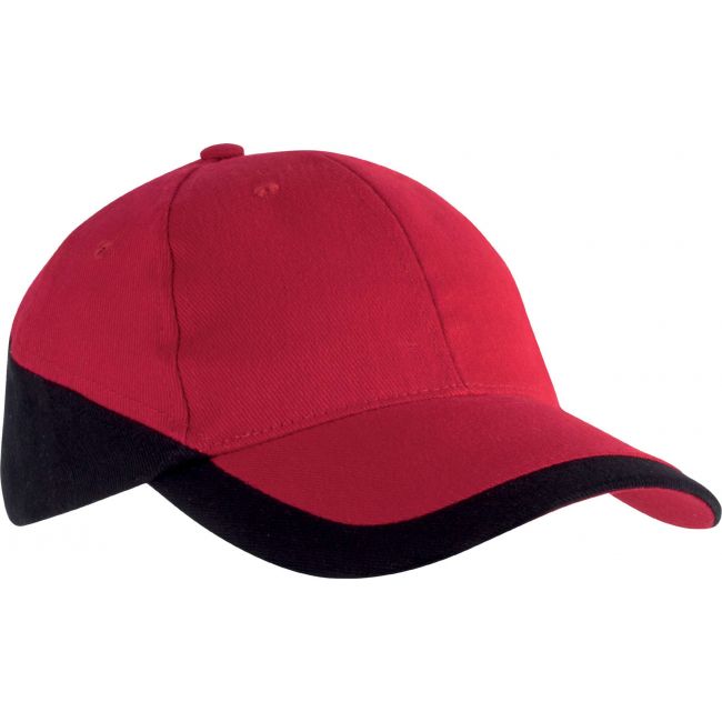 Racing - two-tone 6 panel cap culoare red/black marimea u