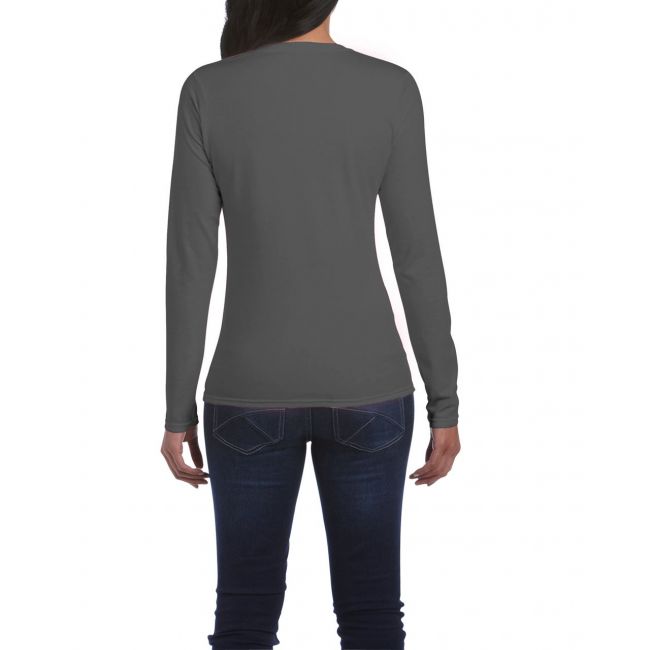 Softstyle® ladies' long sleeve t-shirt culoare charcoal marimea 2xl