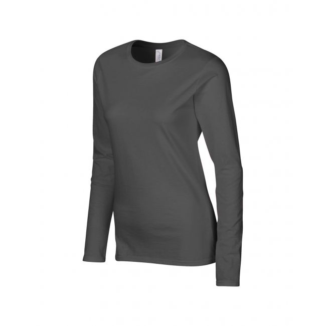 Softstyle® ladies' long sleeve t-shirt culoare charcoal marimea l