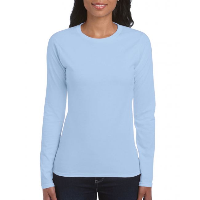 Softstyle® ladies' long sleeve t-shirt culoare light blue marimea 2xl