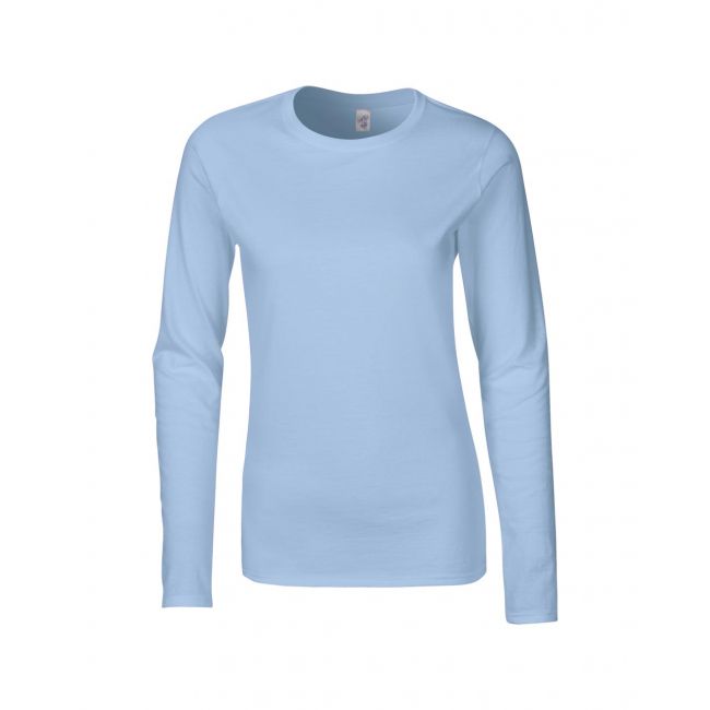 Softstyle® ladies' long sleeve t-shirt culoare light blue marimea s