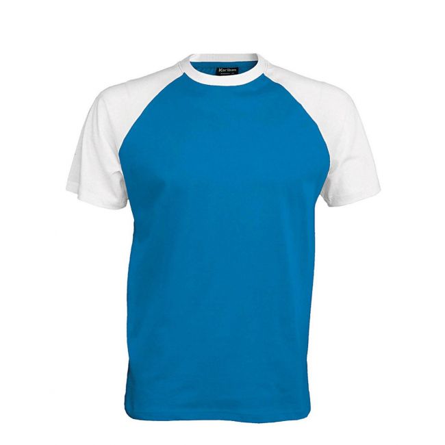 Baseball - short-sleeved two-tone t-shirt culoare aqua blue/white marimea 2xl