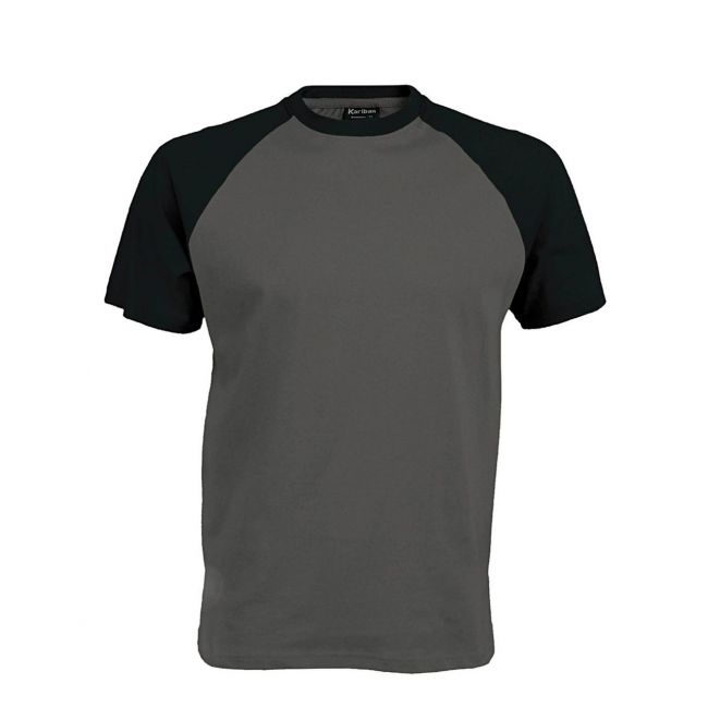 Baseball - short-sleeved two-tone t-shirt culoare slate grey/black marimea m