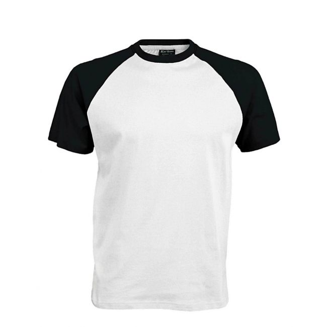 Baseball - short-sleeved two-tone t-shirt culoare white/black marimea s