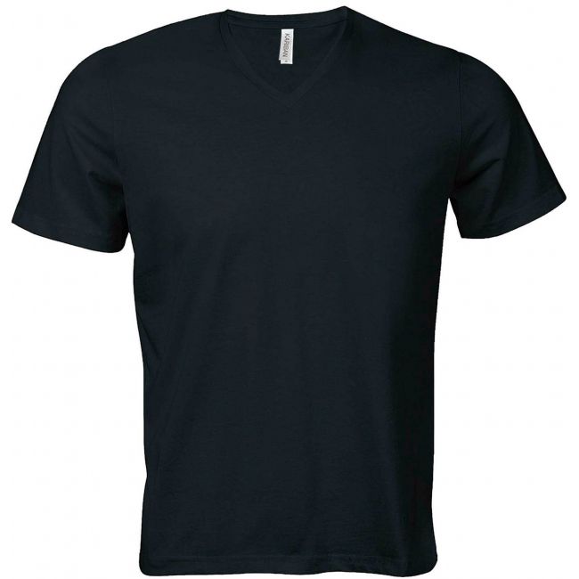 Calypso – men's short sleeve v-neck t-shirt culoare black marimea s