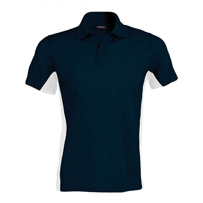 Flag - short-sleeved two-tone polo shirt culoare navy/white marimea m