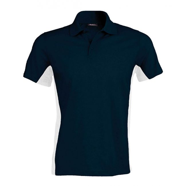 Flag - short-sleeved two-tone polo shirt culoare navy/white marimea s