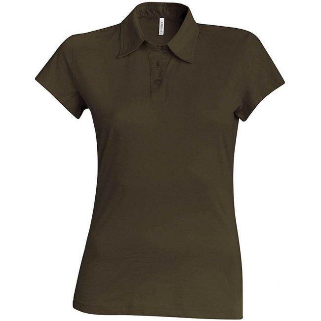 Ladies' jersey polo shirt culoare cappuccino marimea xl