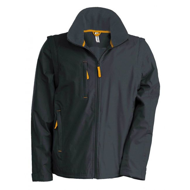 Score - detachable-sleeved blouson jacket culoare dark grey/orange marimea 2xl