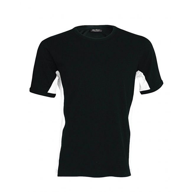 Tiger - short-sleeved two-tone t-shirt culoare black/white marimea s