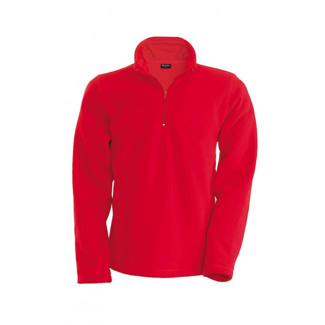 Enzo - zip neck microfleece jacket culoare red marimea m