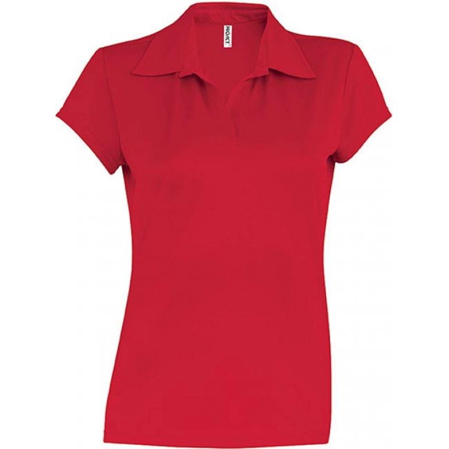 Ladies' short-sleeved polo shirt culoare red marimea xl