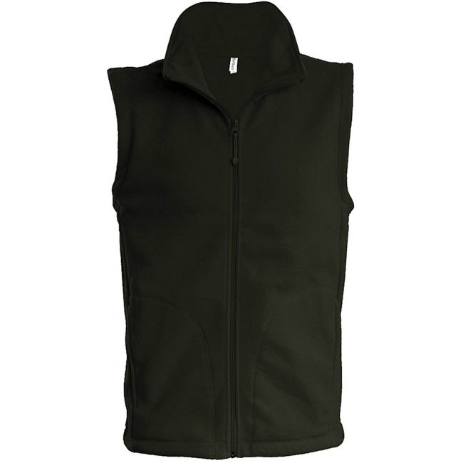 Luca - men's micro fleece gilet culoare green olive marimea m