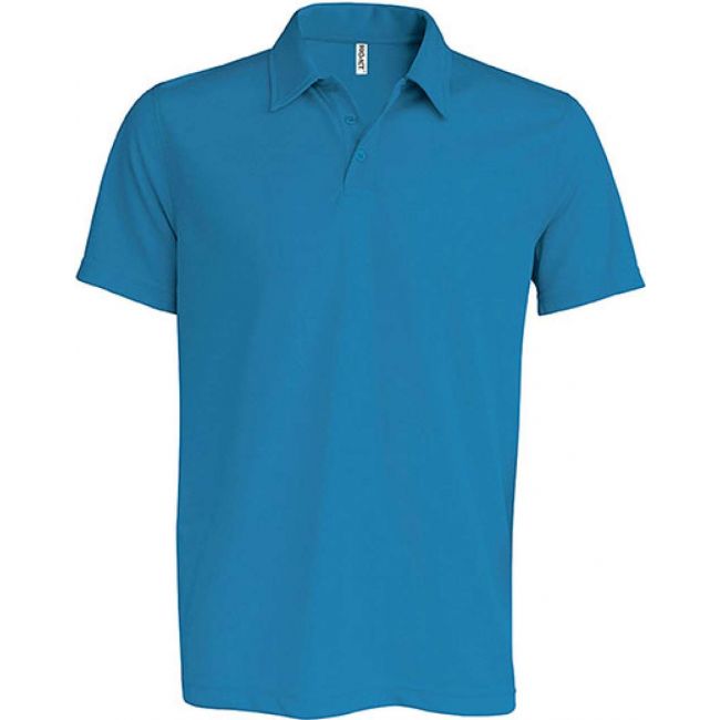 Men's short-sleeved polo shirt culoare aqua blue marimea 2xl