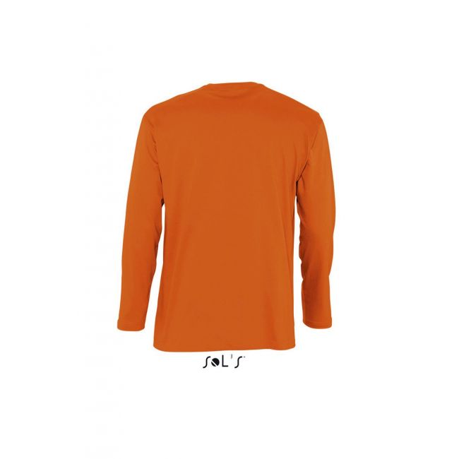 Sol's monarch - men's round collar long sleeve t-shirt culoare orange marimea s