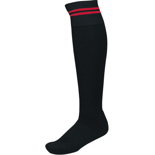 Striped sports socks culoare black/sporty red marimea 31/34