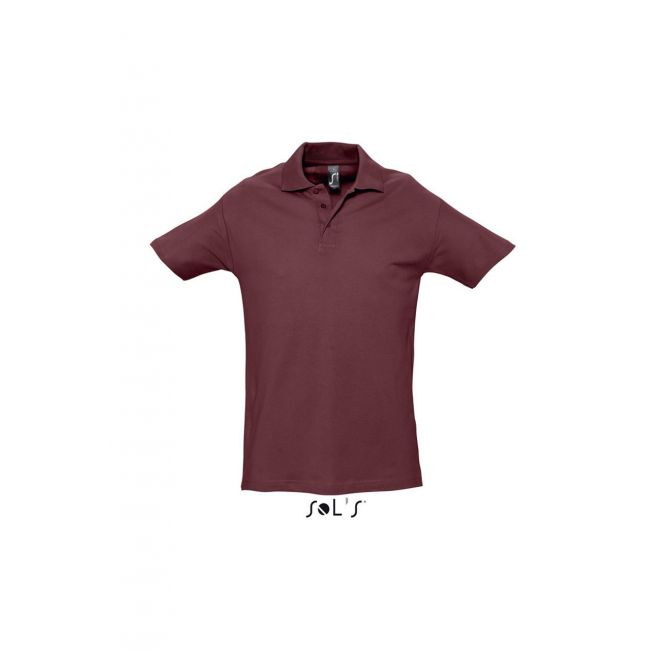 Sol's spring ii - men’s pique polo shirt culoare burgundy marimea l