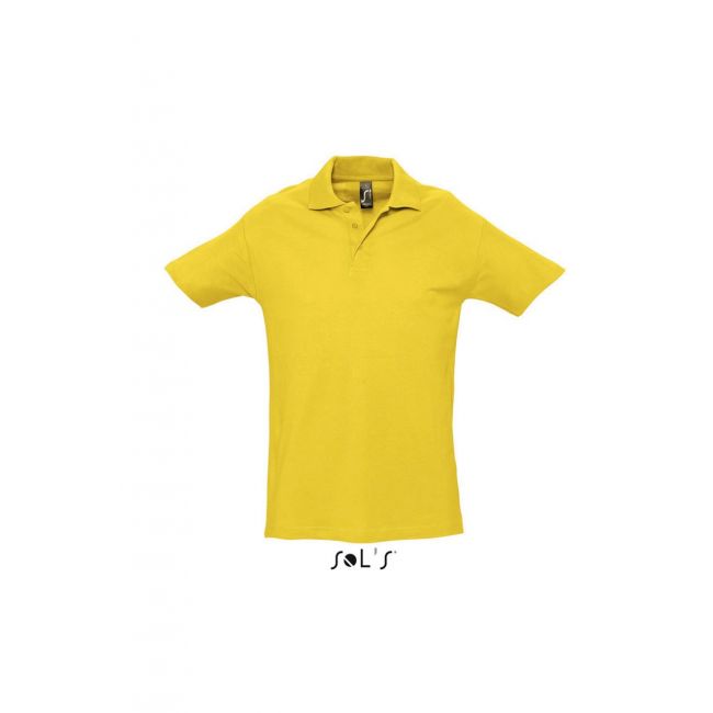 Sol's spring ii - men’s pique polo shirt culoare gold marimea l