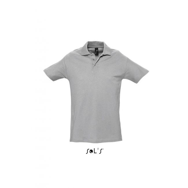 Sol's spring ii - men’s pique polo shirt culoare grey melange marimea l