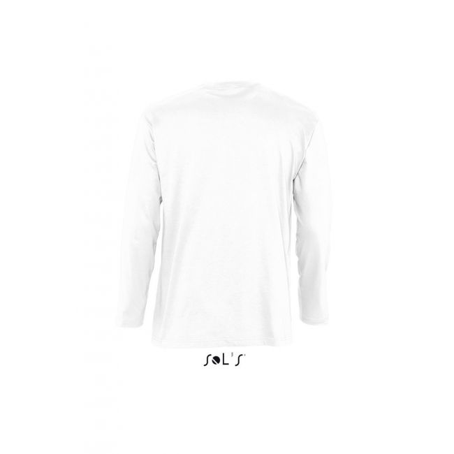 Sol's monarch - men's round collar long sleeve t-shirt culoare white marimea l