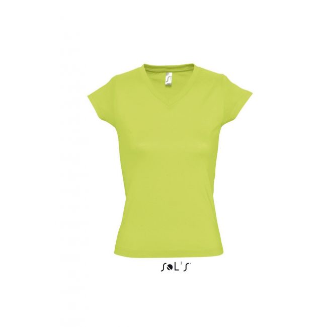 Sol's moon - women’s v-neck t-shirt culoare apple green marimea s