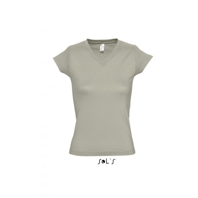 Sol's moon - women’s v-neck t-shirt culoare khaki marimea m