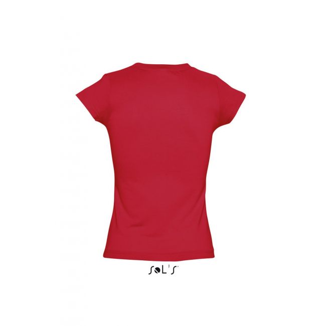 Sol's moon - women’s v-neck t-shirt culoare red marimea l