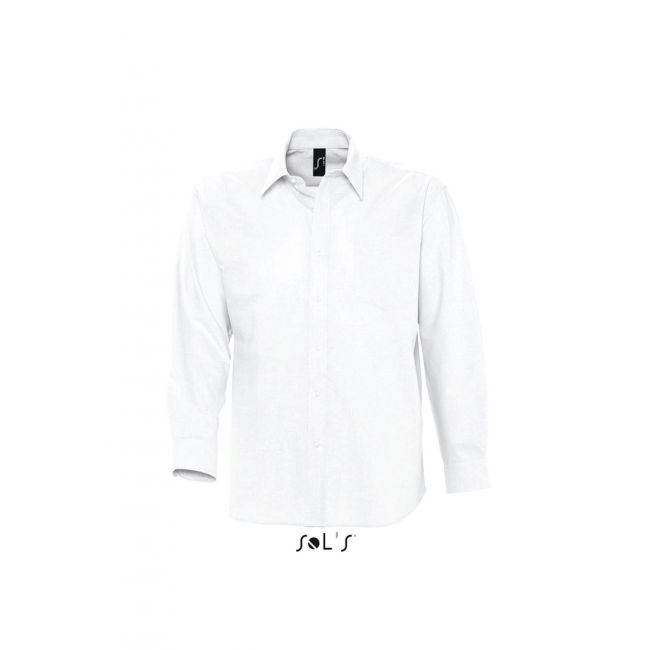 Sol's boston - long sleeve oxford men's shirt culoare white marimea 3xl